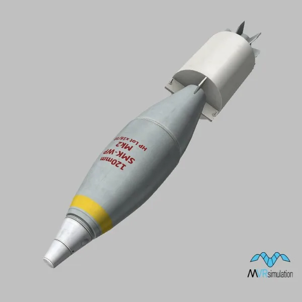120MM-SMK-WP · Mk2 · AE · white — 3D model preview
