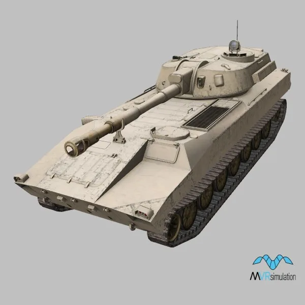 2S1 · KRD · desert — 3D model preview