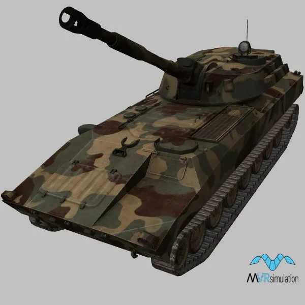 2S1 · SY · camo — 3D model preview