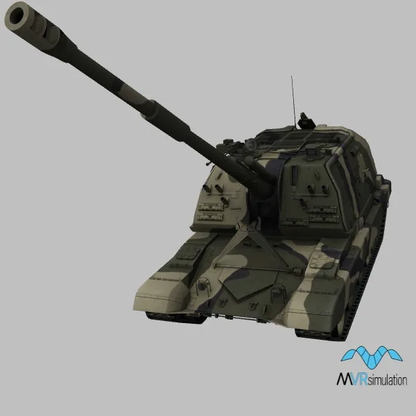 2S19 · RU · camo — 3D model preview