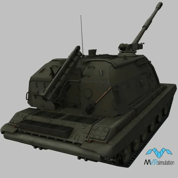 2S19 · RU · green — 3D model preview