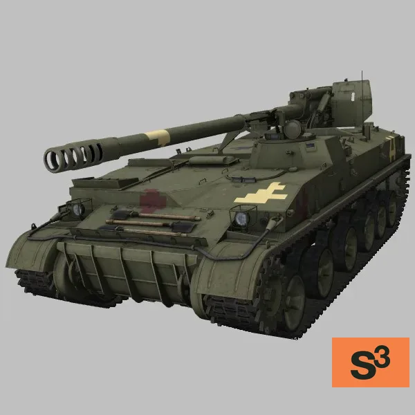 2S5 · UA · digital-camo — 3D model preview