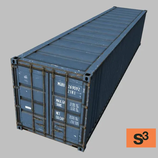 40ft-intemodal-container-01 · US · blue — 3D model preview