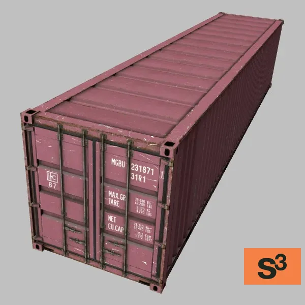 40ft-intemodal-container-01 · US · brown — 3D model preview