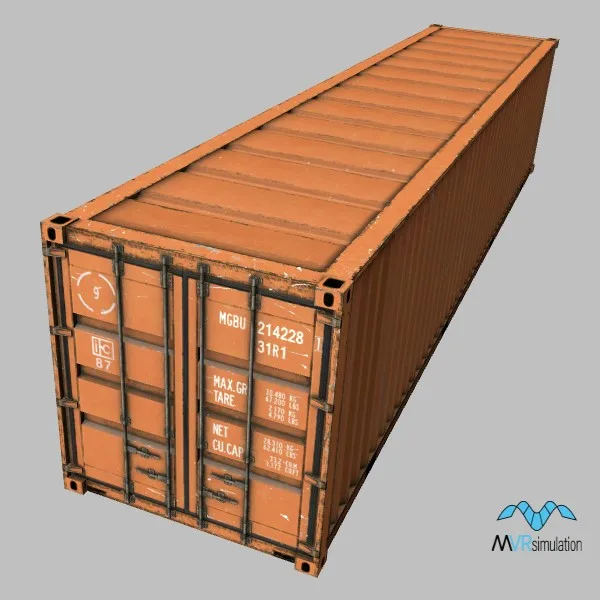 40ft-intemodal-container-01 · US · orange — 3D model preview