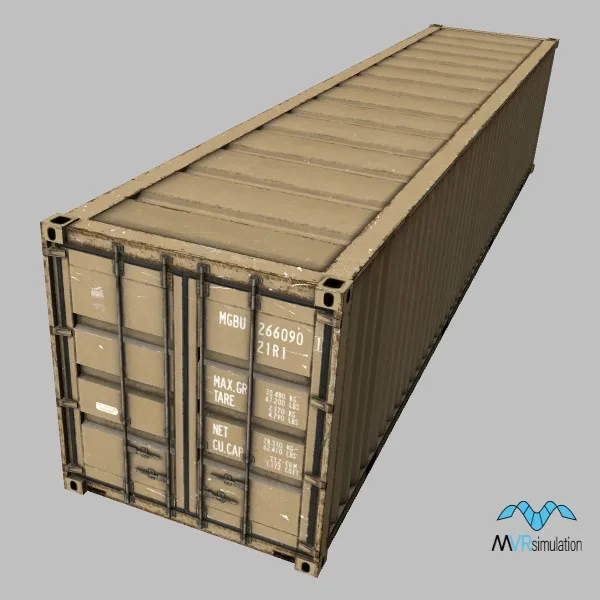 40ft-intemodal-container-01 · US · tan — 3D model preview