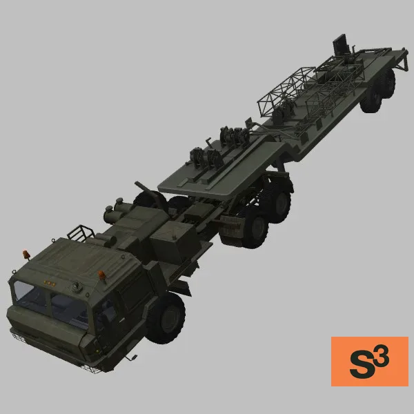55ZH6UTE-trailer · RU · green — 3D model preview