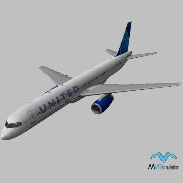 757-200-United · US · white — 3D model preview