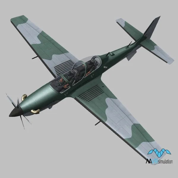 A-29B · BR · camo — 3D model preview