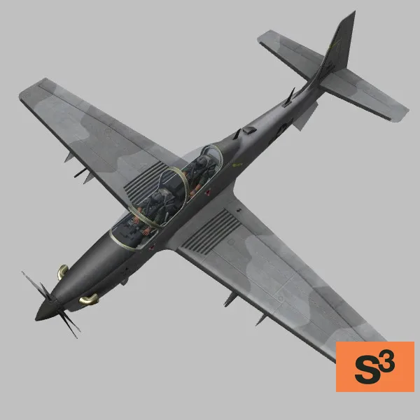 A-29B · US · grey — 3D model preview