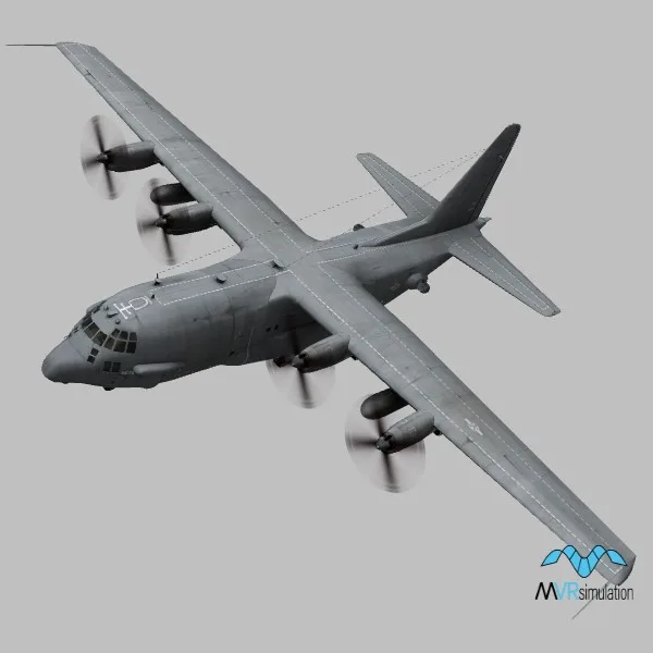 AC-130H · US · grey — 3D model preview