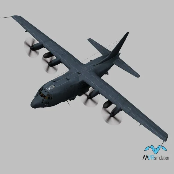 AC-130W · US · grey — 3D model preview
