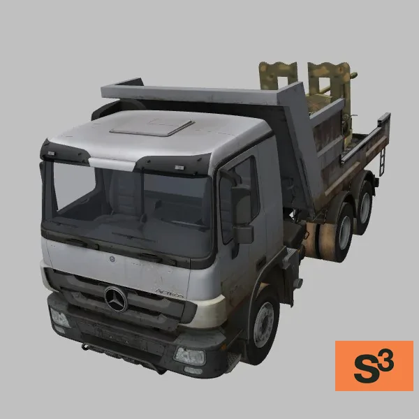 ACTROS-3340-6x4-tipper · ISL · white — 3D model preview