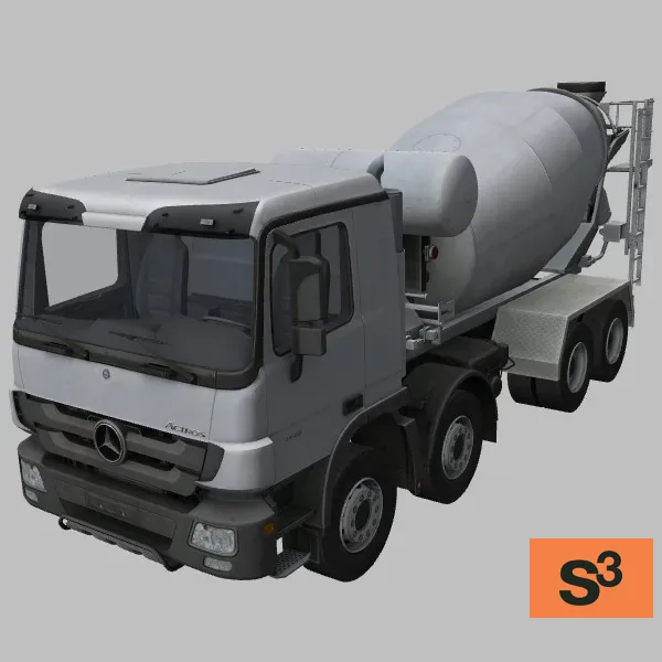 ACTROS-4140B-AM-8 · DE · white — 3D model preview