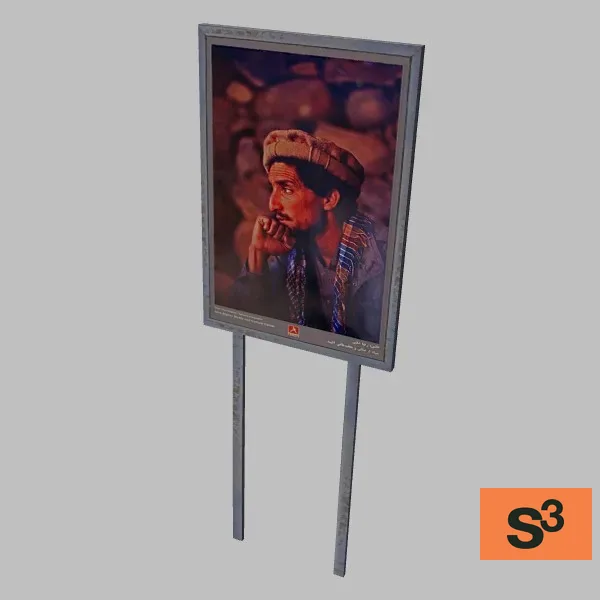 afghan-ad-sign-001 — 3D model preview