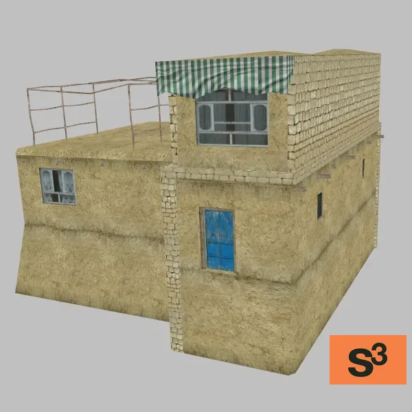 afghanistan 9x7 building destroy — 3D model preview