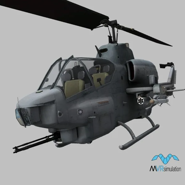 AH-1W · US · grey — 3D model preview