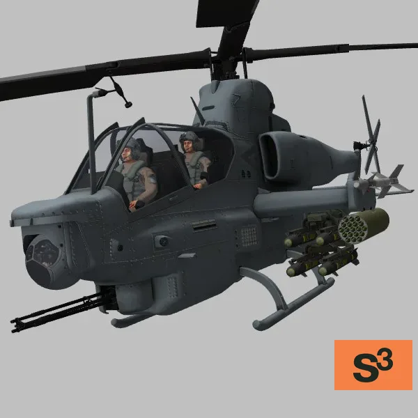 AH-1Z · BH · grey — 3D model preview