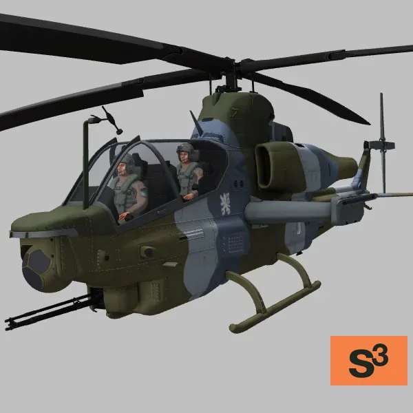 AH-1Z · CZ · camo — 3D model preview