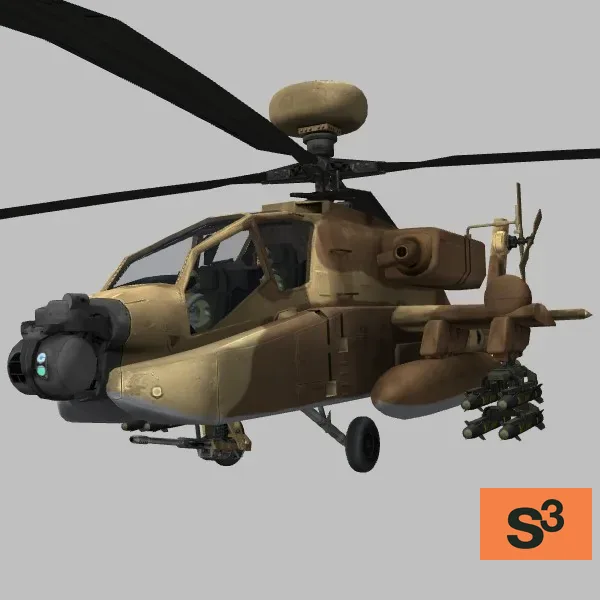 AH-64D · IL · camo — 3D model preview