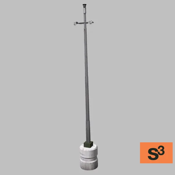 airport-lightpole-2bulb-13m — 3D model preview
