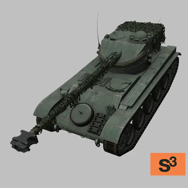 AMX-13-90 · BO · green — 3D model preview
