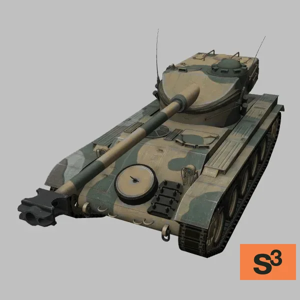 AMX-13-90 · VE · camo — 3D model preview