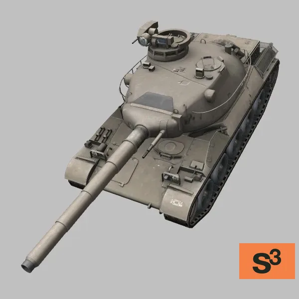 AMX-30B2 · FR · desert — 3D model preview