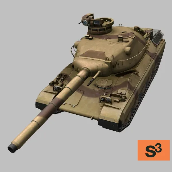 AMX-30S · AE · camo — 3D model preview