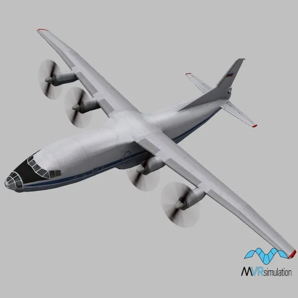 AN-12B · RU · grey — 3D model preview