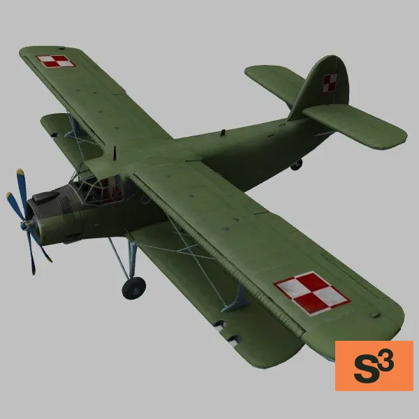 An-2 · PL · green — 3D model preview