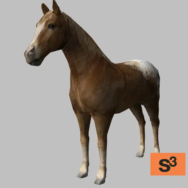 animal-horse-002 — 3D model preview