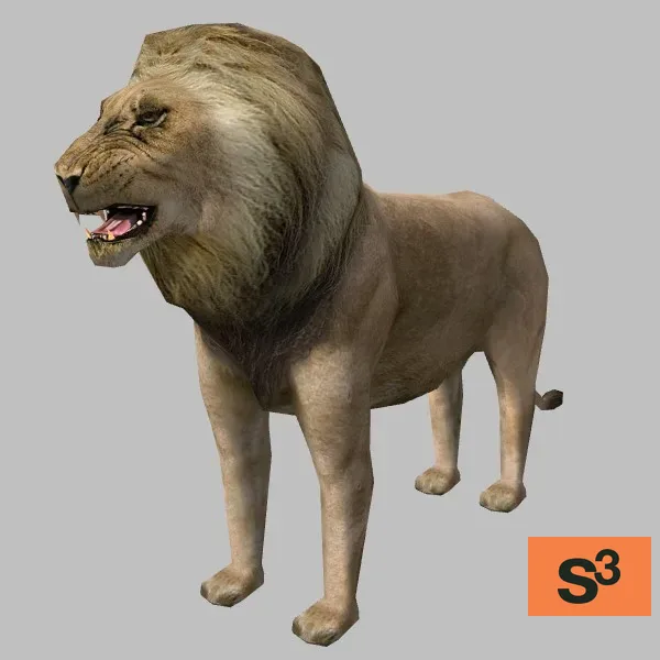 animal-lion-001 — 3D model preview