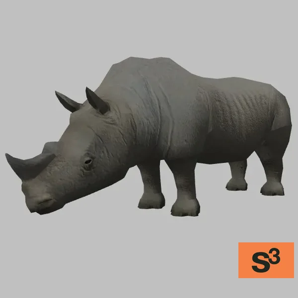 animal-rhinoceros-001 — 3D model preview