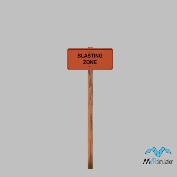 blasting zone-sign-001c — 3D model preview