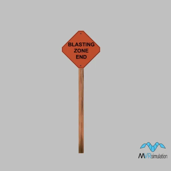 blasting zone-sign-002b — 3D model preview