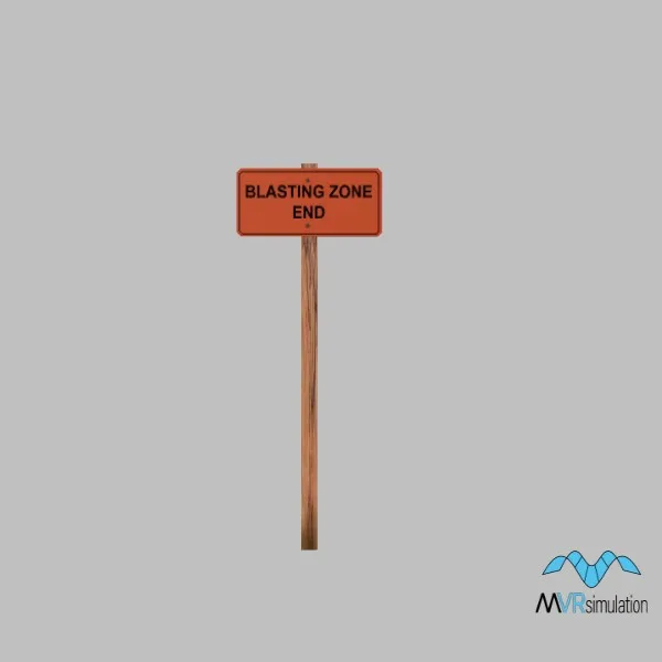 blasting zone-sign-002c — 3D model preview