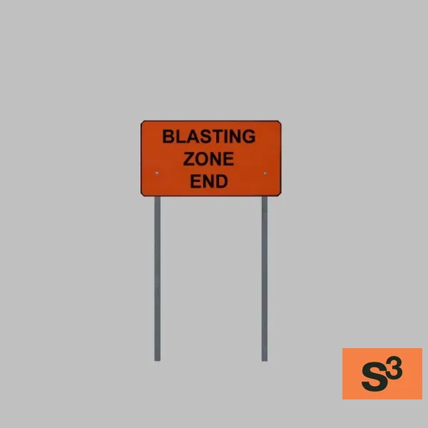 blasting zone-sign-002d — 3D model preview