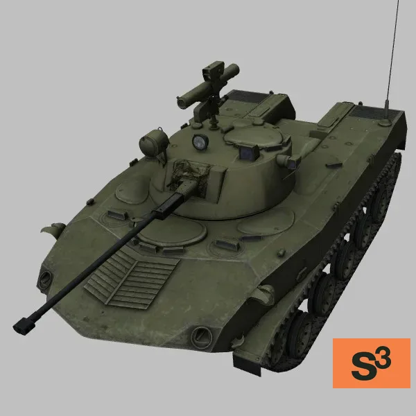 BMD-2 · RU · green — 3D model preview