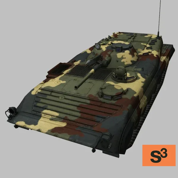 BMP-1 · IN · camo — 3D model preview