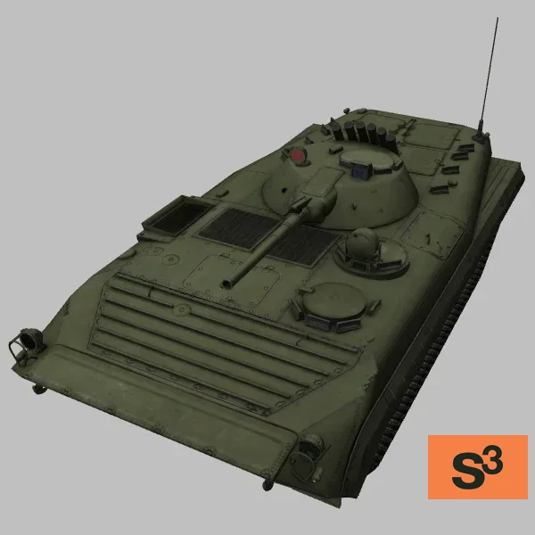 BMP-1AK · UA · green — 3D model preview