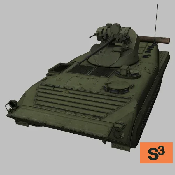 BMP-1AM · RU · green — 3D model preview