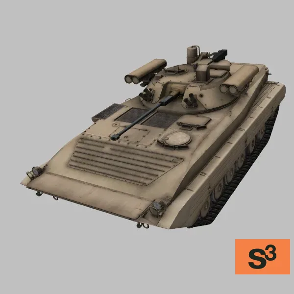 BMP-2M · DZ · desert — 3D model preview