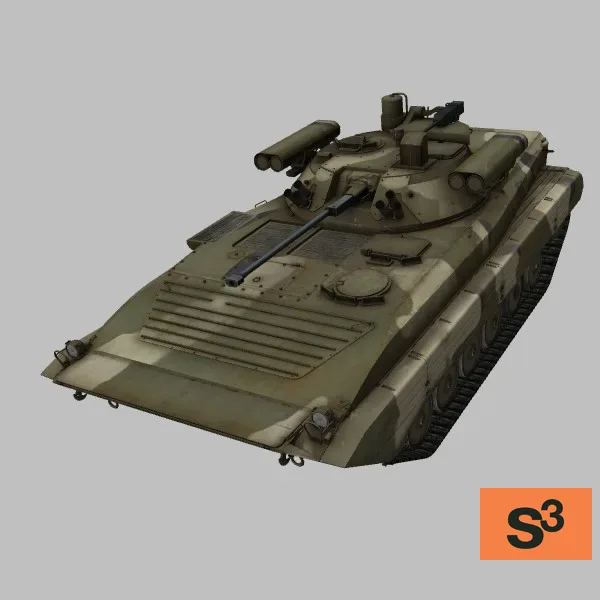 BMP-2M · RU · camo — 3D model preview