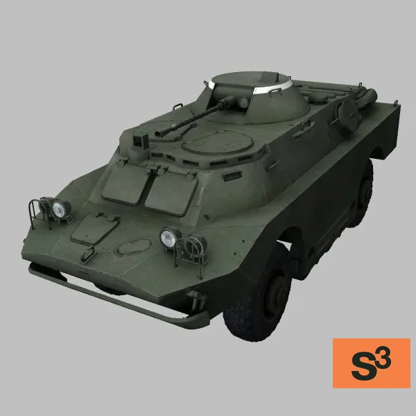 BRDM-2 · RU · green — 3D model preview