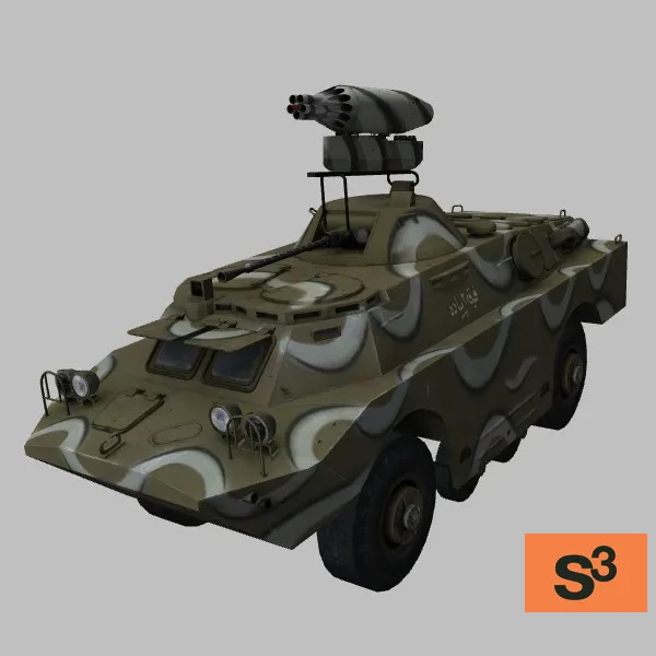 BRDM-2-UB-16 · AF · camo — 3D model preview