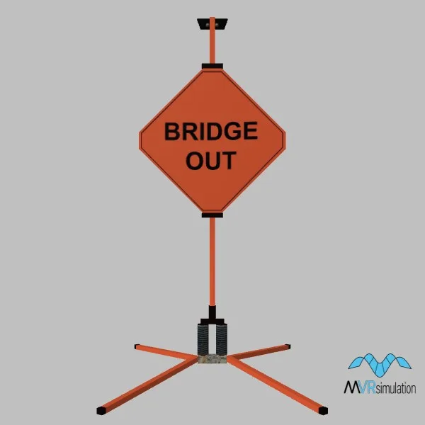 bridge out-sign-001a — 3D model preview