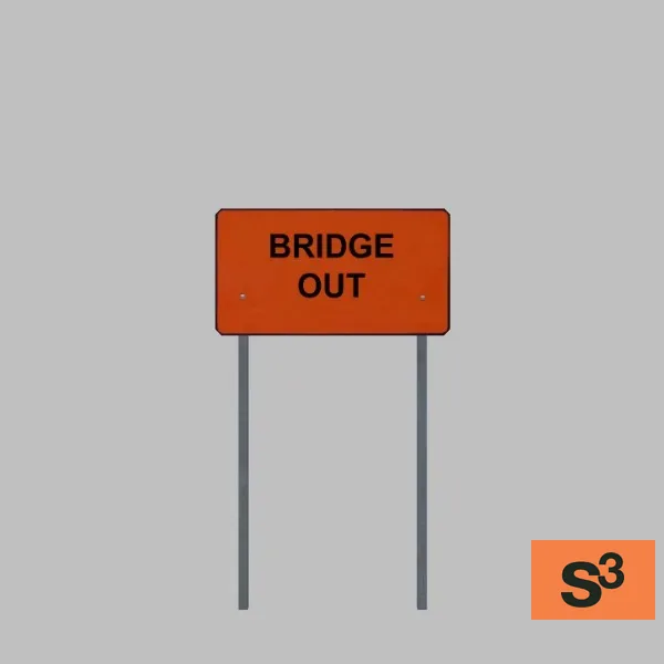 bridge out-sign-001d — 3D model preview