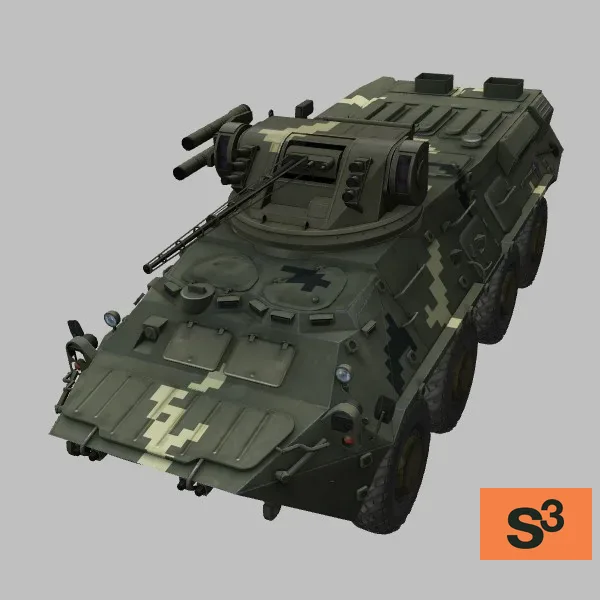 BTR-3DA · UA · camo — 3D model preview