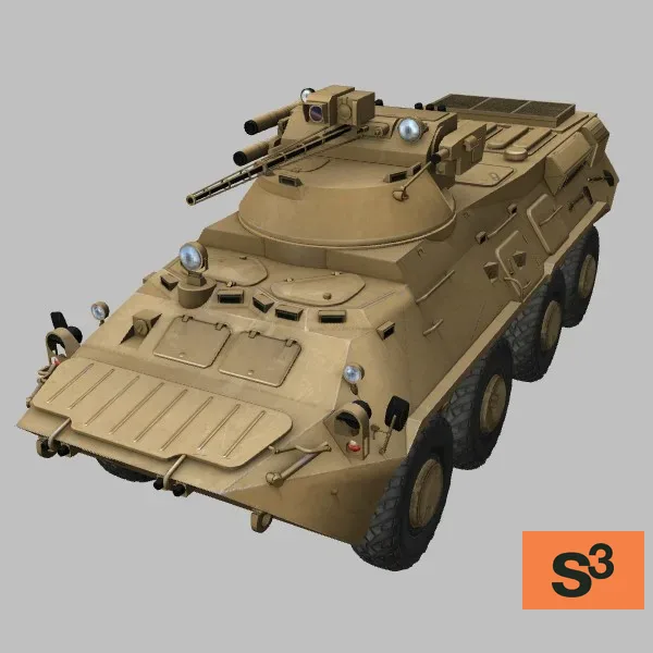 BTR-3U · UA · desert — 3D model preview
